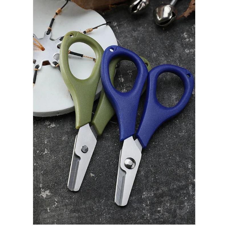 3CR13 Edelstahl Mini Angelschere PP Komfortgriff Fischschnurschneider Handwerkzeuge zur Fischkontrolle