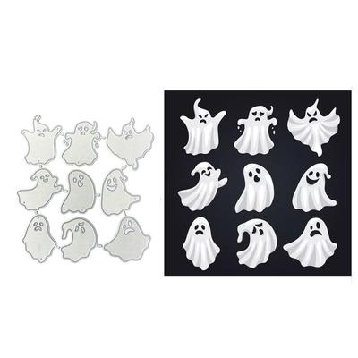 9 Patrones Espeluznantes de Halloween Troquel de Corte para Manualidades de Scrapbooking 3D DIY Fabricación de Tarjetas de Festival Feliz Halloween