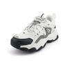 Kappa Fabric Synthetic Leather Cow Split Leather Shoes Trendy Deconstruction Low Top Dad Shoes Unisex sneaker White Black Frosted-Gray K0DY5MC57-012A