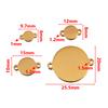 20Pcs Stainless Steel Flat Round Links Stamping Blank Tag Connectors 2 Holes Disc Pendant DIY  Necklaces Jewelry Making Supplies