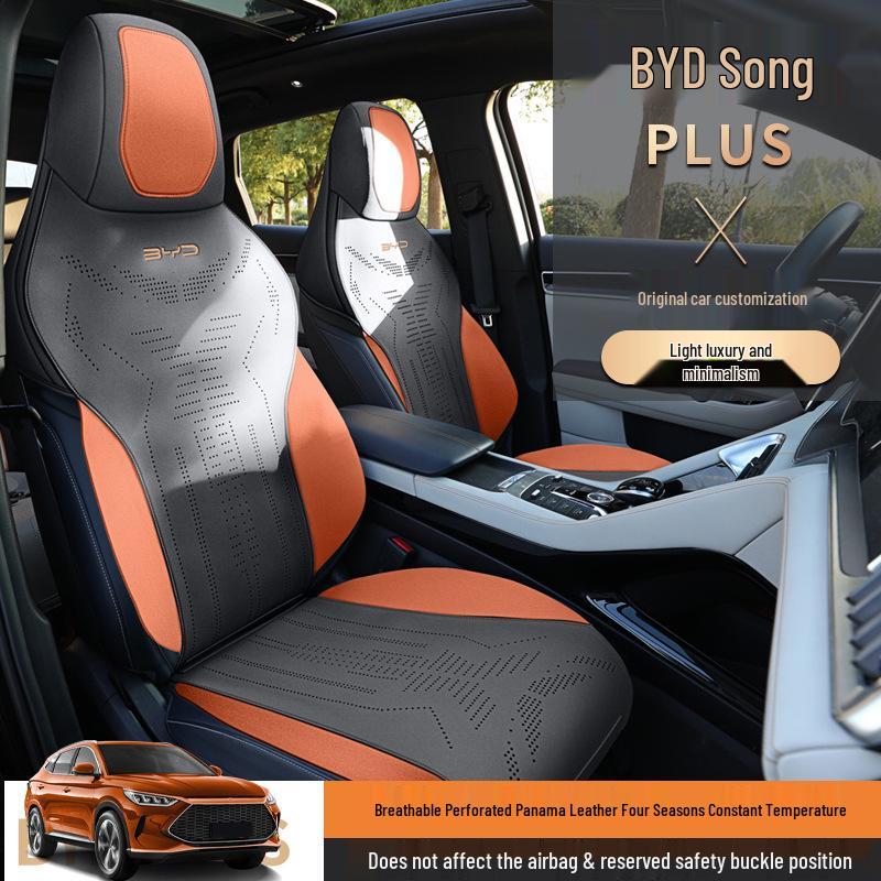BYD Song PLUS Semi-Enclosed Suede Car Seat Cushion - Universal Saddle Pad for All Seasons