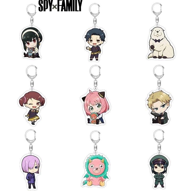 Spy×family Chain Key Acrylic Cartoon Loyor Anya Yor Figure Keychains Gifts