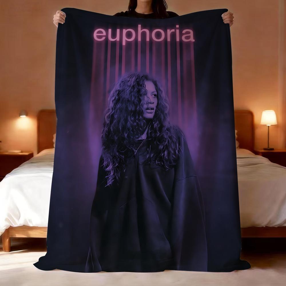 EupHOria TV Show Throw Lightweight 240g Flannel Blanket Soft Skin-friendly for Summer Cooling 75X95CM