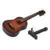 Wooden Mini Guitar Model with Stand Tiny Classical Guitar Figurine Miniature Musical Instrument Ornament Home Office Desktop Decoration