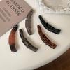 Banana Clip Tortoise Shell Color Plastic Twisted Hair Clip Simple Vintage Women Hair Accessories