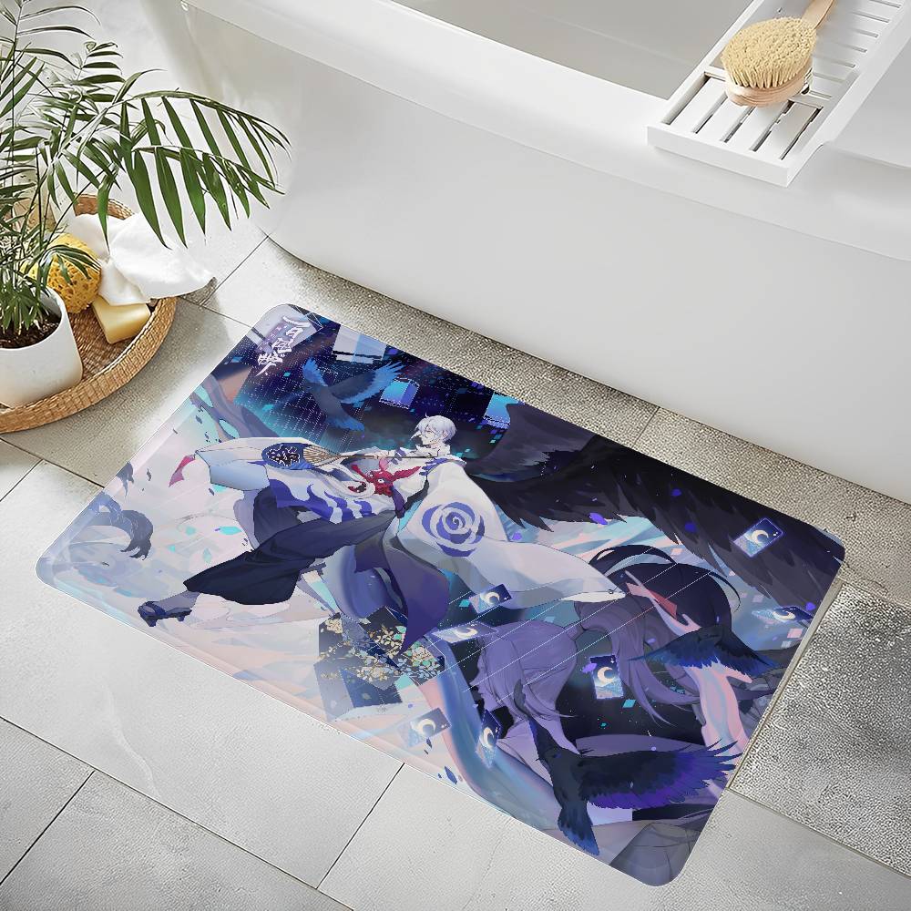 Card Based Game Onmyoji Bathroom Mat Kids Room Bedroom Decoration Balcony Anti-Slip Doormat Living Room Welcome Rug