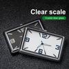 Analog Car Clock Rectangular High/Low Temperature Resistant Fluorescent Digital Button Battery Operated Car Decoration Pointer Universal Car Dashboard