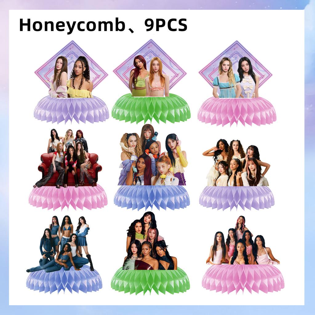 K&Katseye Birthday Party Supplies For Kpop Decor Girl Fans Plate Cup Napkin Topper Balloon Party Decoration Baby Shower Gift