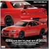 FREESTYLE MOTORHELIX Scale Nissan SKYLINE CUSTOMIZED VERSION ACTIVE RED M83411 1/18 GT-R (R34) (Finished Product)