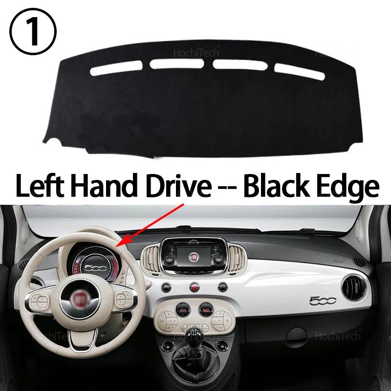 

Car Dashboard Cover Avoid Light Pad Instrument Platform Cover Mat Carpet Accessoriesr for Fiat 500 500c 500e 2007-2024