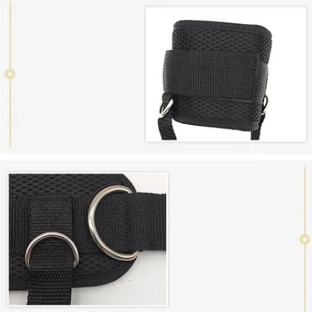 1 Pair Ankle Straps for Cable Machine Fitness Hook and Loop Ankle Cuffs with Reinforced D Rings for