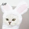 Cute Bunny Costume for Dogs Ears Cat Hat Pet Soft Plush Hat Comfortable Photo Prop with Rabbit Cats Small Party Fun Photos Adjustable Elastic
