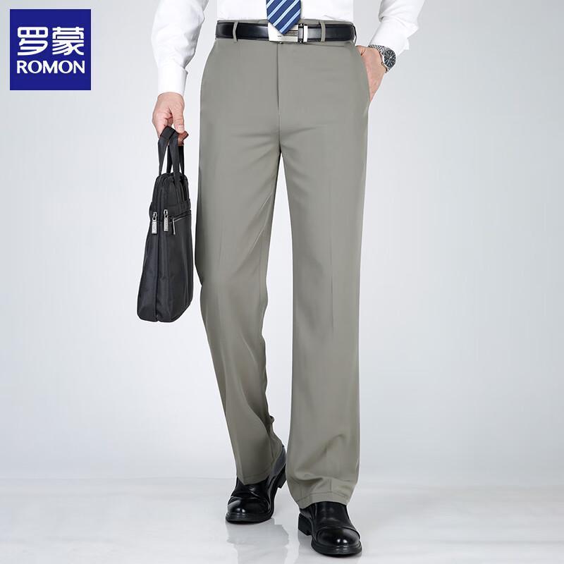 ROMON Men's Loose Fit Business Dress Pants