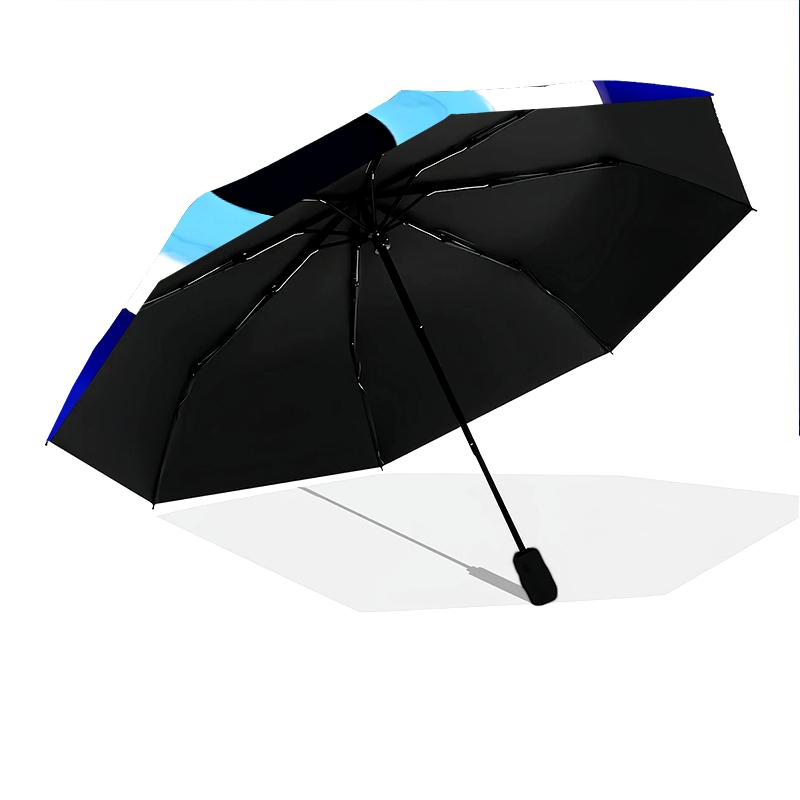 1 PC Automatic Folding Umbrella - The Evil Eye Pattern, Portable & Foldable Design with 8 Ribs, Christmas Birthday Gifts
