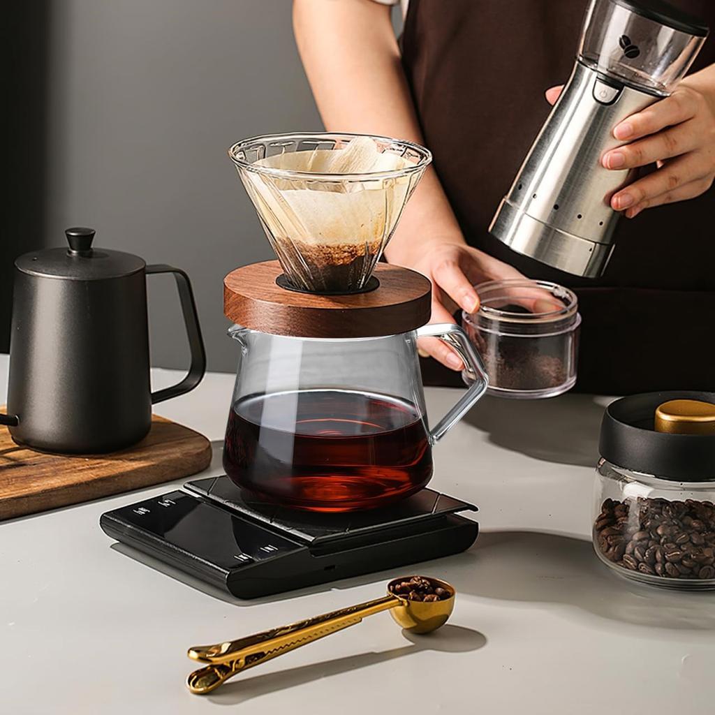 2 Stück Klarglas French Press Stil Kaffeemaschine und Teekanne für den täglichen Gebrauch in der Küche mit 300/500 ml Fassungsvermögen