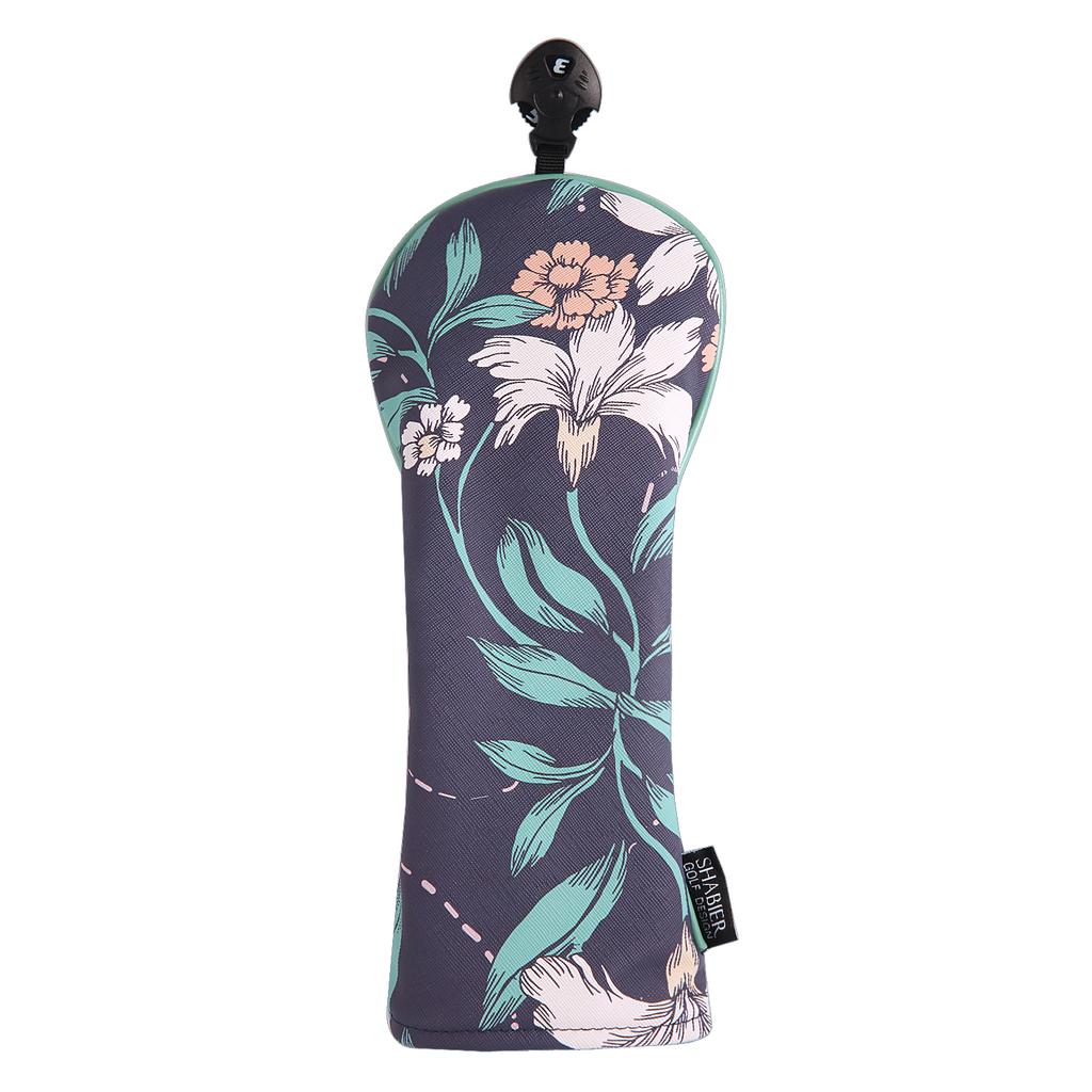 Hawaiian Style Soft PU Leather Printing Golf Club Headcover 3pcs Set Bundled Driver Fairway Wood Hybrid Covers 5
