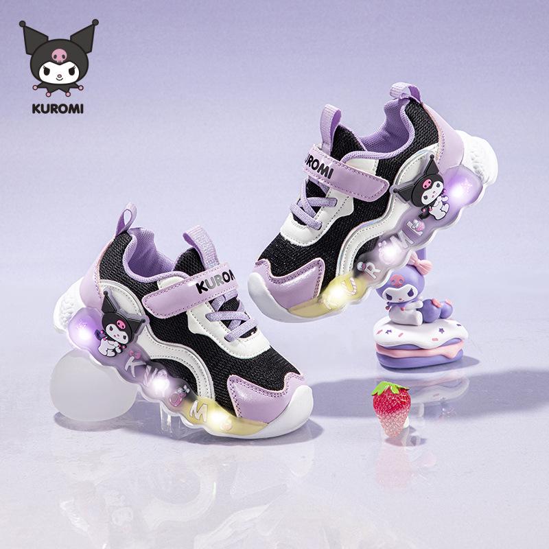Kuromi Girls' Light-Up Toddler Sneakers – Cute Autumn 2025 Fashion Style
