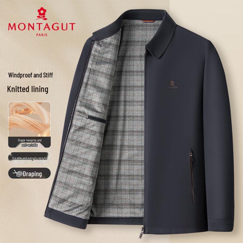

MONTAGUT Men s Business Classic Water-Resistant Lapel Jacket L (EU 50)