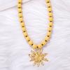 New Vintage Metal Sun Flower Pendant Necklaces Handmaed Beaded Choker Necklace For Women Holiday Party Jewelry Gifts