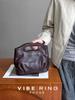 Handbag Versatile Commuting High-quality Soft Leather Large-capacity Crossbody Bag Niche Retro Fashionable Solid