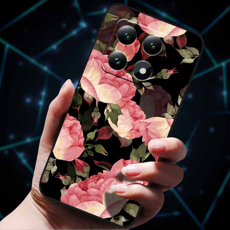 3D Flowers Emboss Fundas For Xiaomi 14T Pro 5G Case Soft Silicone Phone Cases for Xiaomi 14T 5G Back Covers Shell Mi 14T Pro Bag