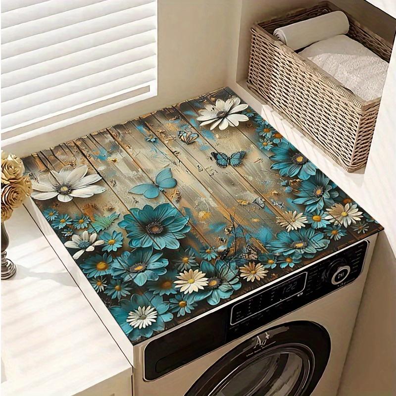 

1 шт. Резиновый коврик для сушки с принтом «Ромашки и бабочки» для кофе, ресторана, кухни, ковер, скатерть для посуды, прочный диатомовый коврик для стола, коврик для питомца, кофейная посуда 40*50