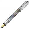 Xezo Black Mother Of Pearl Chrome Fountain Pen Medium Nib Handmade Maestro
