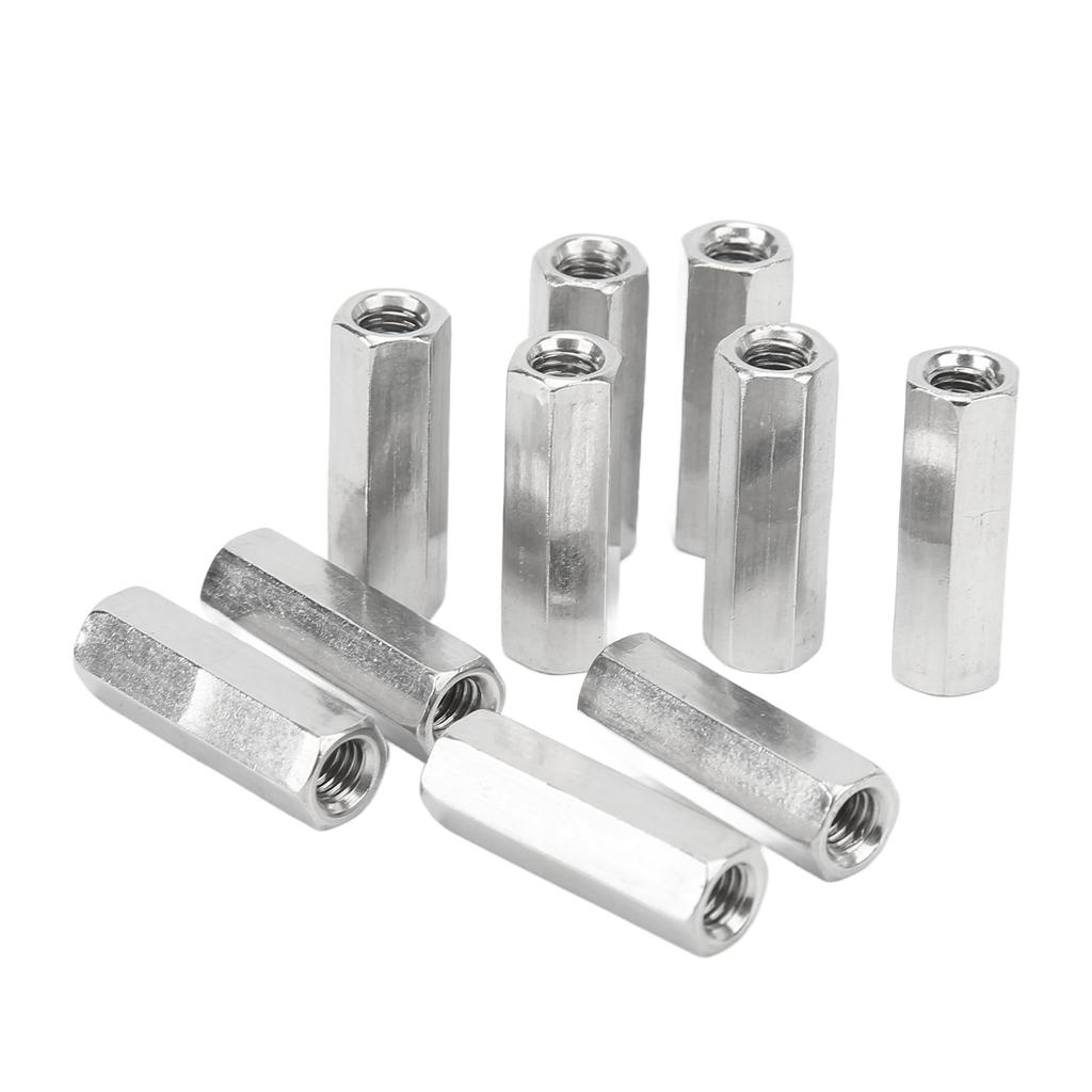 20 Pcs Hex Coupling Nut M5x0.8 L25mm Rust Corrosion Resistance Stainless Steel Threaded Rod Connectors