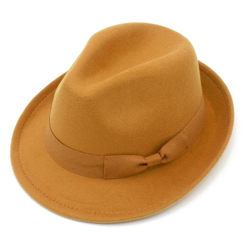 Autumn and winter fashion versatile top hat hot British style jazz hat retro wool felt gentleman's hat