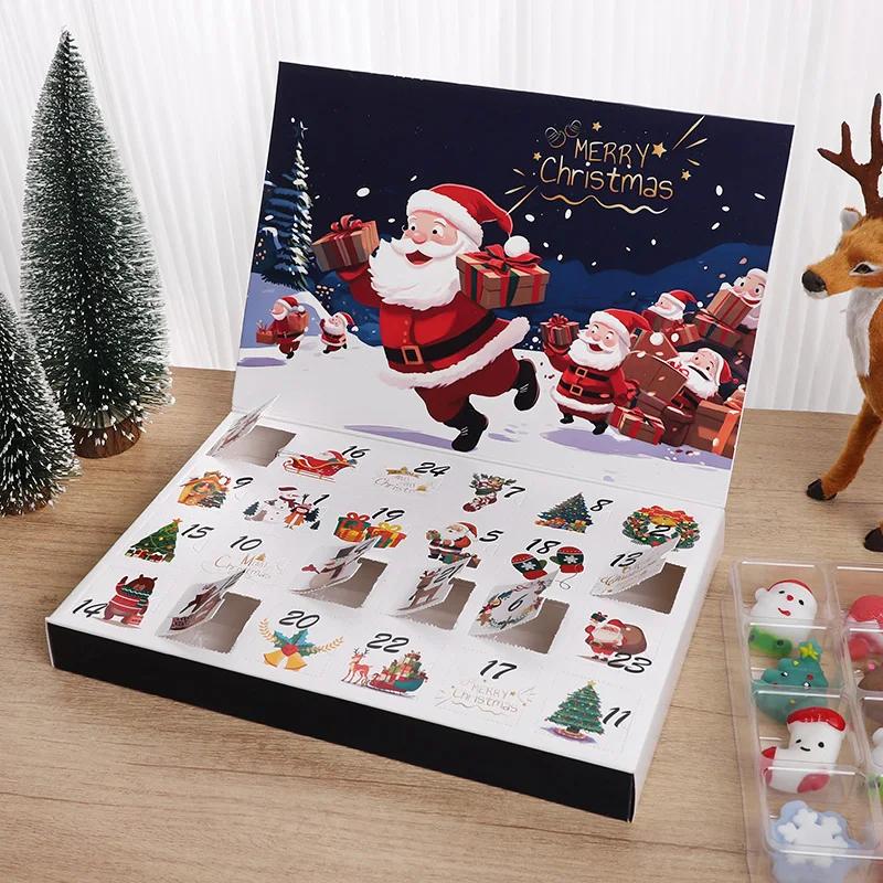 24Grids Christmas Countdown Advent Calendar Empty Boxes DIY Fillable Surprise Gift Box for Kids Christmas Festival New Year 2026