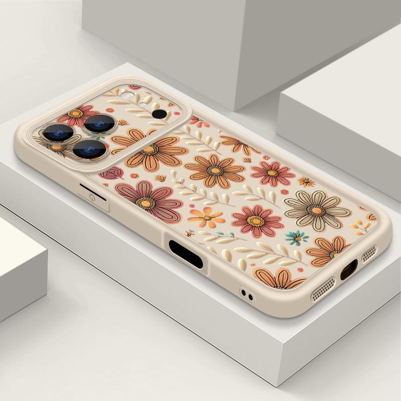 

Противоударный мягкий силиконовый чехол из ТПУ Funda для iPhone 17 Air 16e 16 15 14 Pro Max 13 17 Pro Max 17 Pro 17 Чехол с мультяшным цветочным узором iPhone 17 Pro