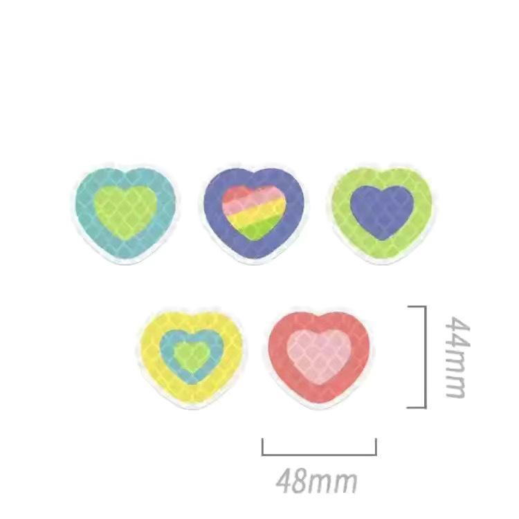 

Reflective Cartoon Heart Sticker: Night Safety Decoration for Cars, Motorcycles, and Electric Vehicles
