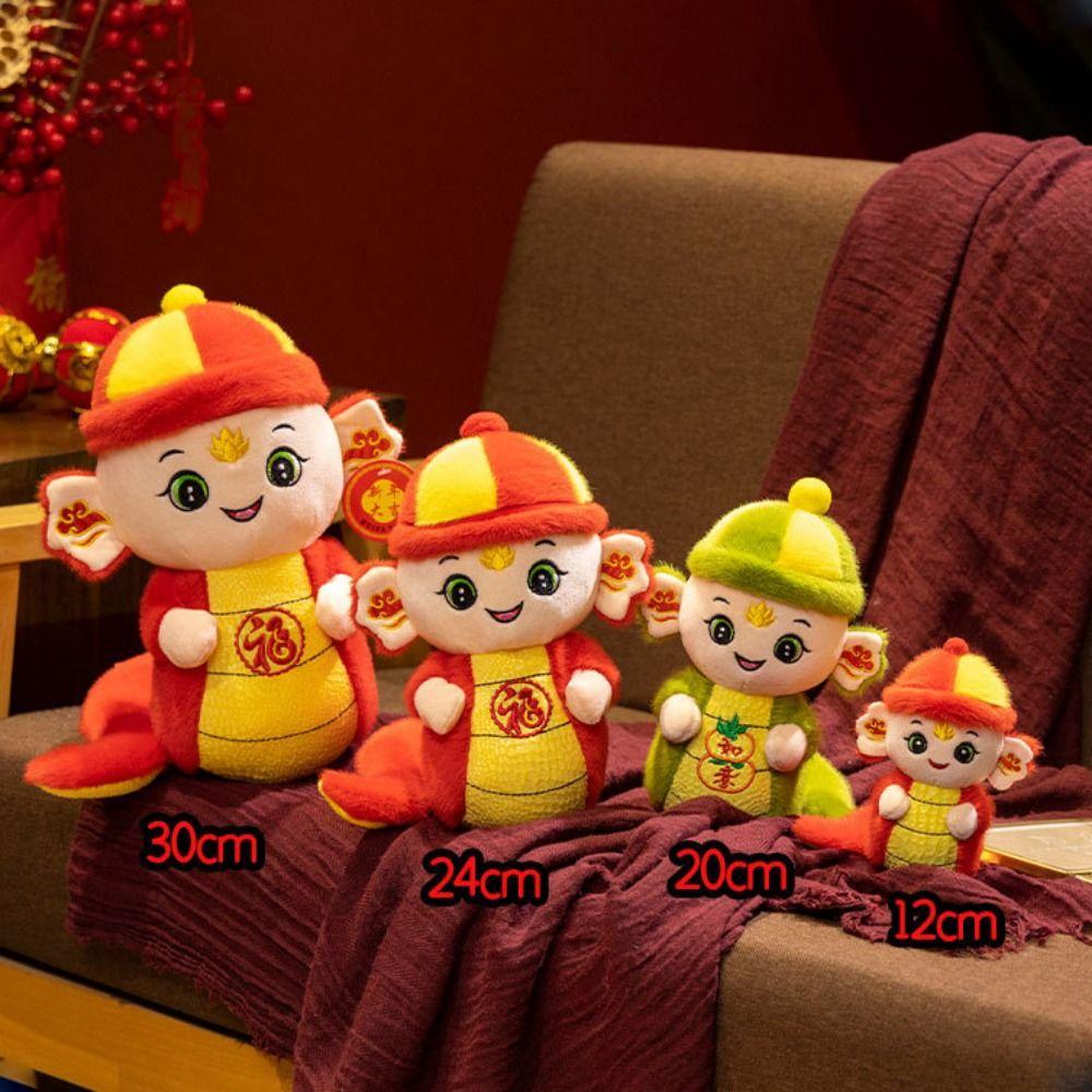 Good Luck Snake Year Mascot Toy Wealth Lucky Snake Doll Plushies Snake Year Plush Toy  Home Decor
