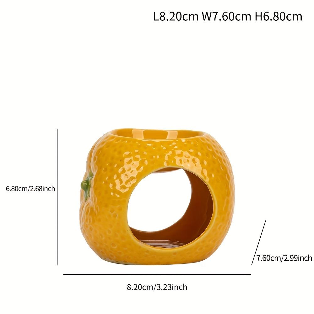 

1 шт. Реалистичный подсвечник в виде лимона, клубники или апельсина, керамический фруктовый настольный декор красного, желтого, цитрусовых цветов, для кухни, столовой, гостиной Orange