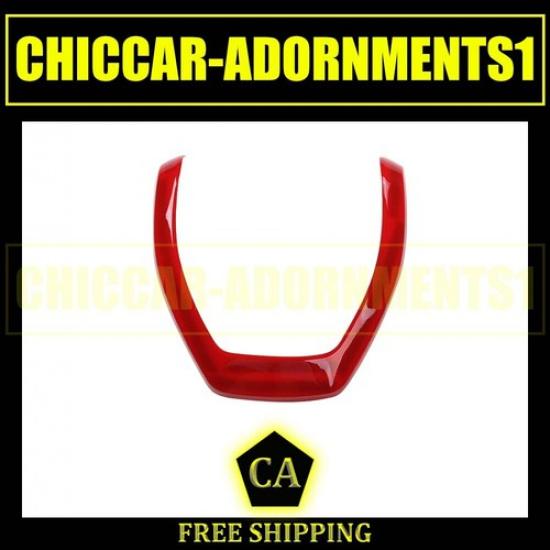 

Red Car Interior Steering Wheel Mould Cover Decor Frame For Ford F150 2015-