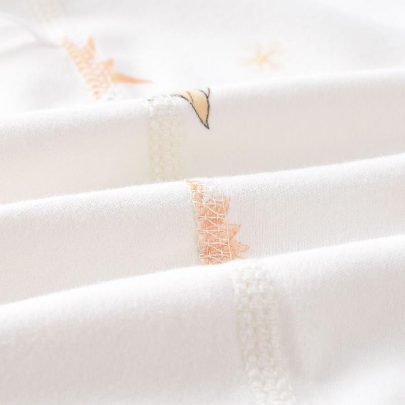 Cotton Baby Romper Long Sleeve Lap Shoulder Design Cross Front Ties Soft Comfortable Newborn Clothes Class A Safety