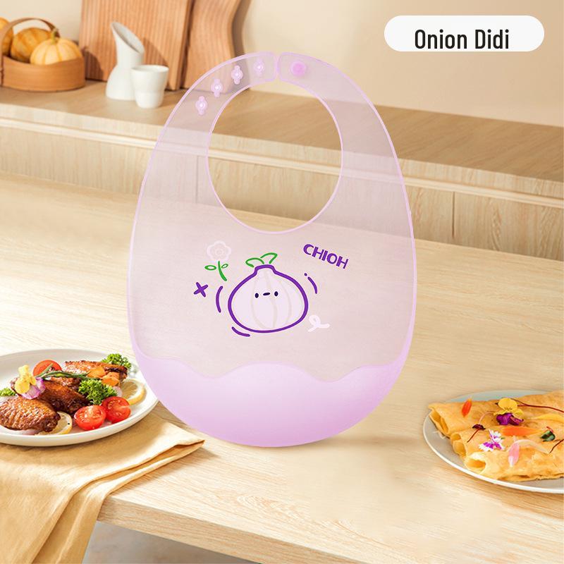 Ultra-Thin Waterproof Silicone Bib for Babies - Soft and Durable Drool and Food Catcher