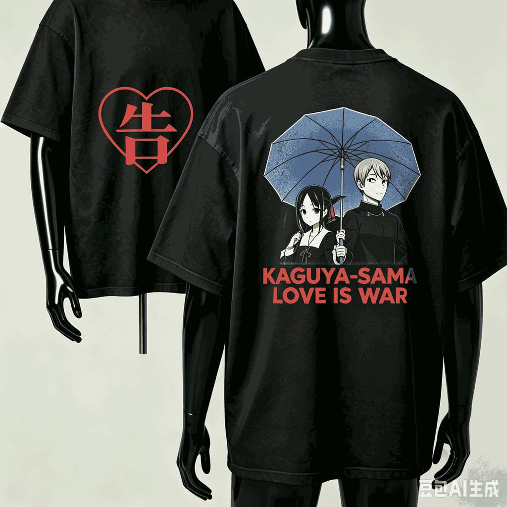 Kaguya-sama Love is War Anime Lover T-shirt Harajuku Cotton New Model High Street Retro Oversiz