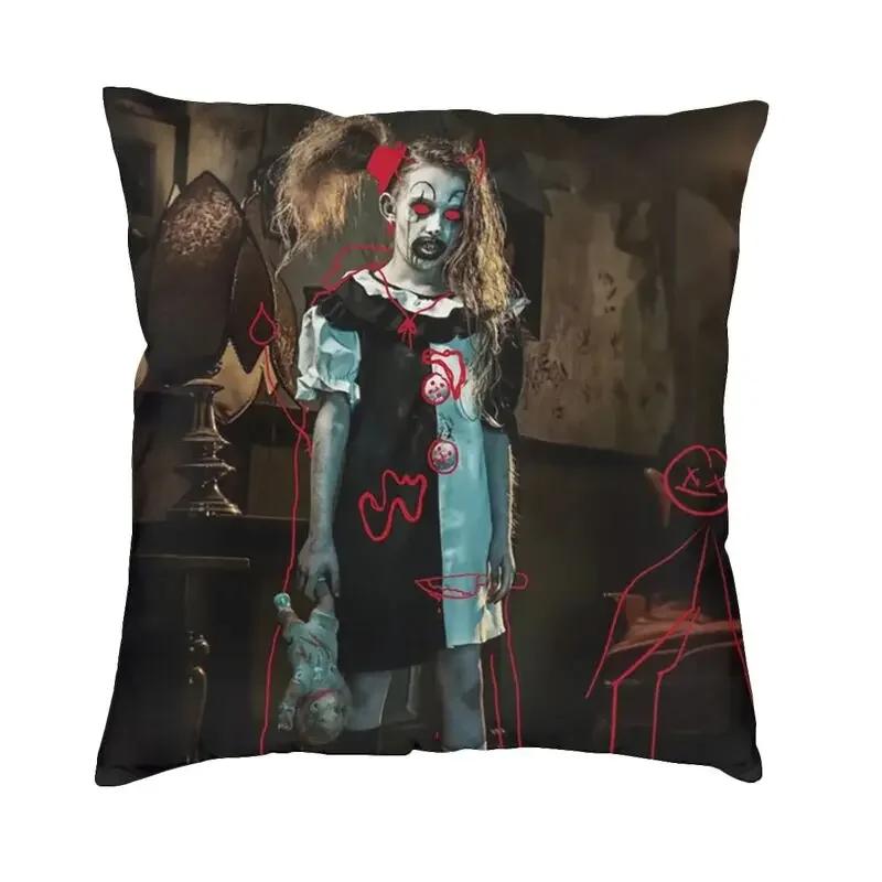 Terrifiers Movie Horror Art Slasher Halloween Cushion Cover Sofa Living Room Square Throw Pillow Case 40x40 Pillowcases