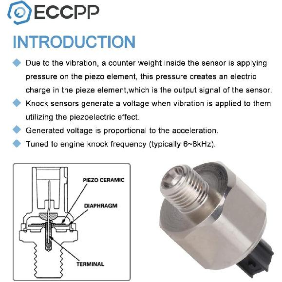 Knock Sensor Replaces for Acura:RDX,RSX,TSX,for Honda:Accord,Civic,CR-V,Element Replaces OE:30530PPLA01 30530-PNA-003 30530PNA003 KS197 SU6143 5S2320
