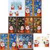 Festive Pvc Christmas Snowflake And Santa Static Stickers For Window Decoration