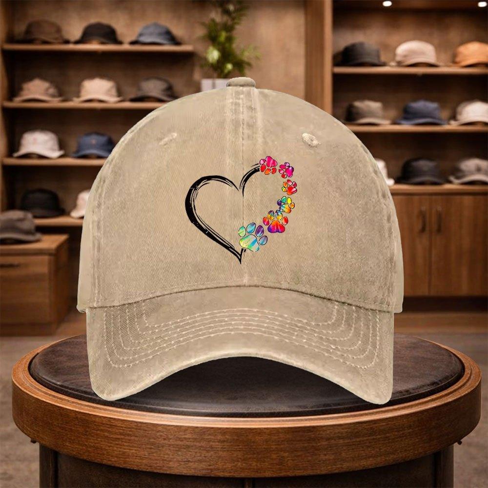 Animal Paw Print Baseball Cap Casual Snapback Hat Fashionable Outdoor Adjustable Cap for All Seasons Ideal for Travel and B