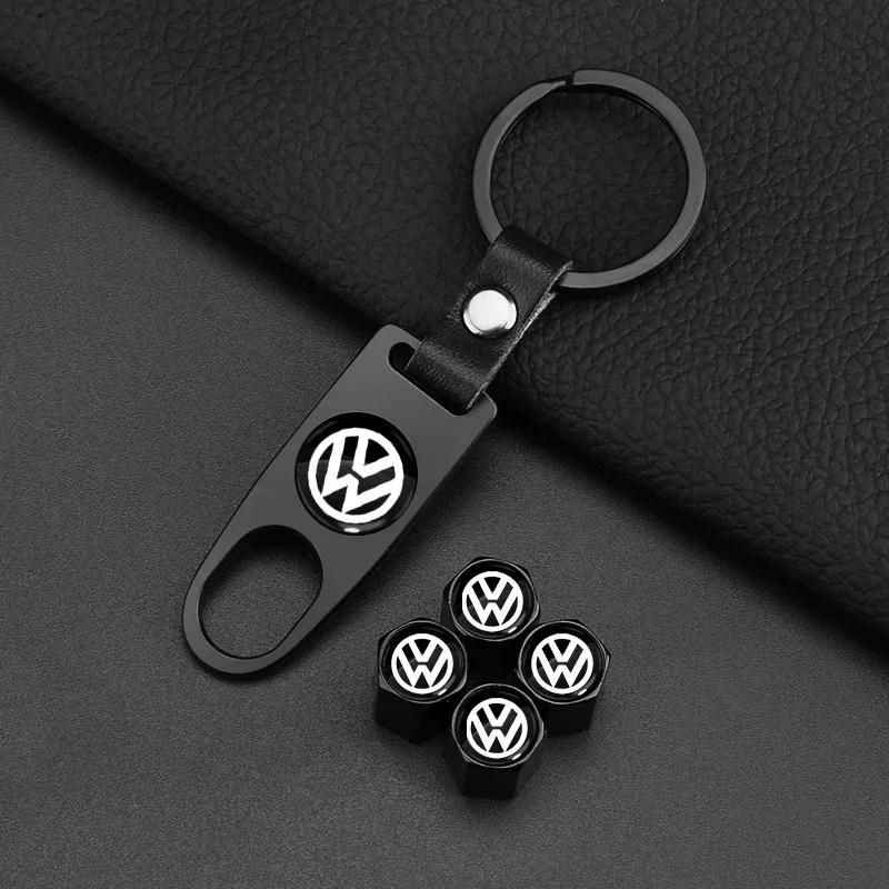 Pentru Volkswagen Metal Piele Breloc Auto Inel Cheie Insignă Accesorii Pentru Volkswagen Golf-5 6 7 MK6 Jetta Lavida Polo Tiguan Pass