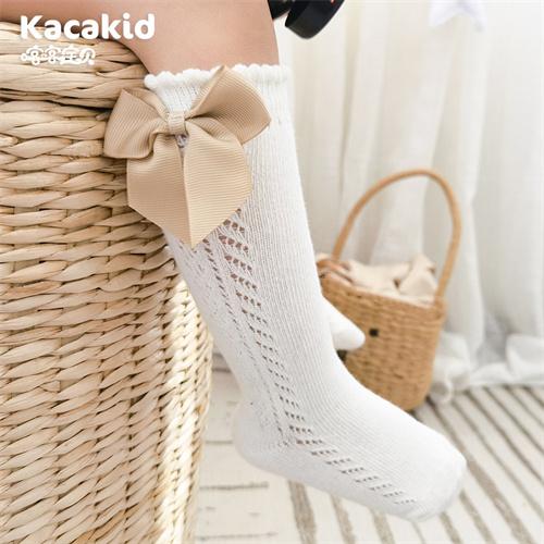 0-7T Summer Mesh Children Girls Socks Cotton Bow Solid Girl For Baby Sock Fashion Princess Clothes Accessories 2023 New