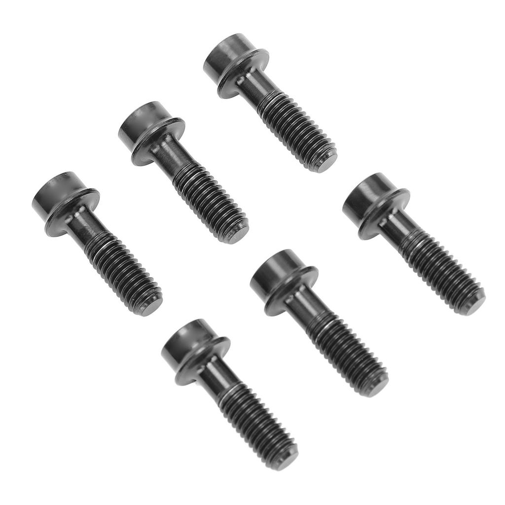 6PCS Bicycle Stem Bolt M5 X 16mm Titanium Alloy Waterproof Rustproof Handlebar Stem Bolts Screw for
