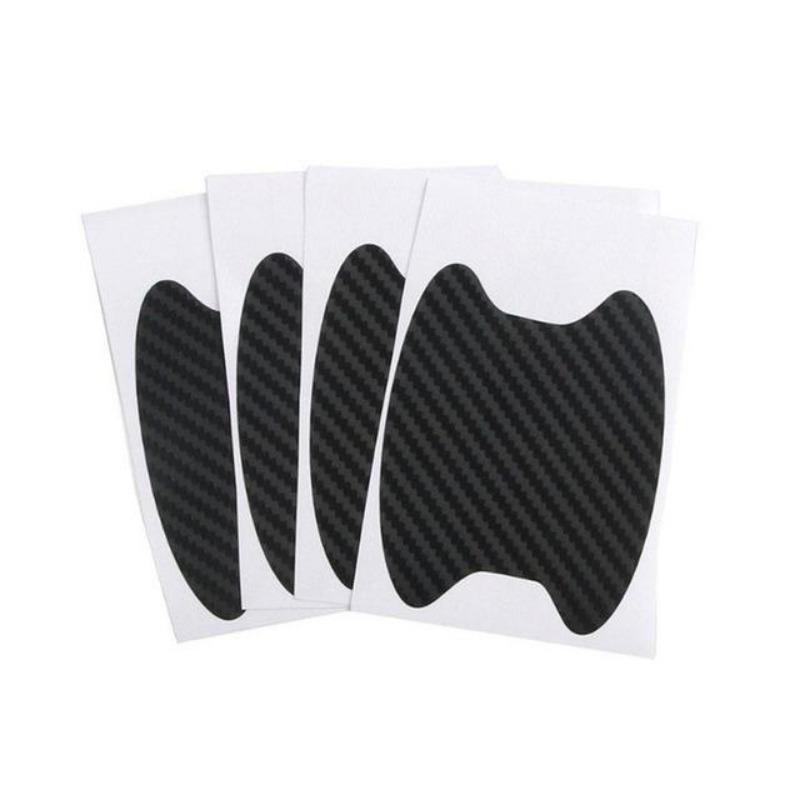 4 Teile/satz Auto Styling Leisten Aufkleber Auto Tür Aufkleber Carbon Faser Kratzer Beständig Abdeckung Auto Griff Schutz Film Teile
