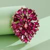 Fashion Rhinestone Crystal Flower Shape Brooches For Women Clothing Coat Jeweley Accessries Gifts