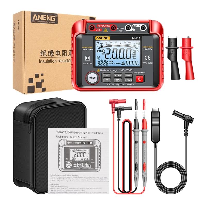 

Resistance Meter Testing Instrument MH13 Megohmmeter Ohm Tester Multimeter Detector Monitor 1