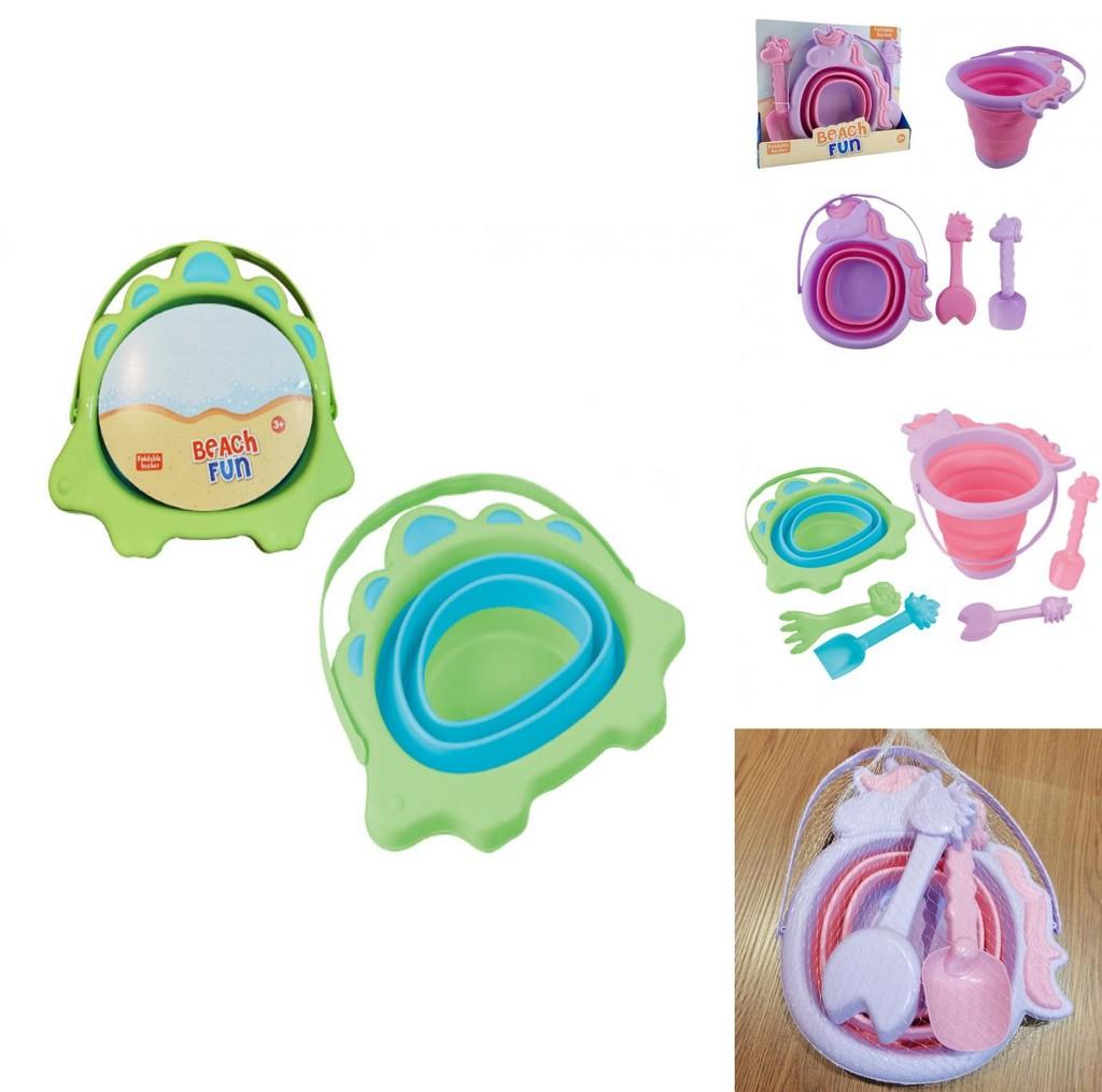 New Soft Silicone 2.5l Foldable Portable Water Bucket For Outdoor Play And Sand Fun