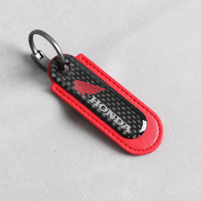 Carbon Fibre Car Styling Keychain Creative Ring Keyring Accessories For Honda Mugen Power Civic Accord CRV Hrv Jazz CBR VTEC VFR OW6